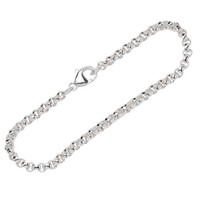 Armband 925 Sterling Silber 19Cm Erbskette Rund Weit Damen Design Armbandkette