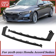 For 2018-2021 Honda Accord Sedan Front Lower Bumper Black Molding Trim Pair