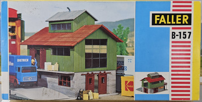 Vintage Faller HO Scale Sealed Model Kit -Freight Warehouse w/ Load Dock #B-157