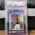 Panini Donruss 2024 Rated Rookie Jayden Daniels #389 Optic Pink Prizm PSA 9 Roo…
