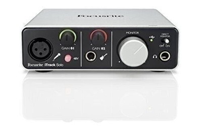 Focusrite iTrack Solo Lightning-USB 2 Audio Interface for Compatible iPad Mac PC