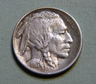 1913 P United States Buffalo Nickel 5 Cent Coin - AU With Full Horn Lot 833