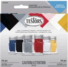 Testors Muti Surface Paint set 6 Primary Colors, 1/4-oz. Each and 1 Brush