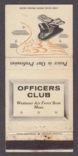 Officers Club Westover Air Force Base MA matchcover