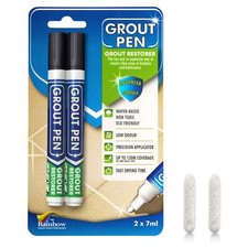 Grout Pen Black Tile Paint Marker: Waterproof Tile Grout Colorant w/ Extra Tips