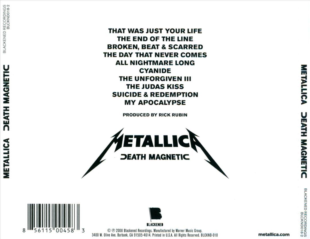 METALLICA DEATH MAGNETIC NEW CD