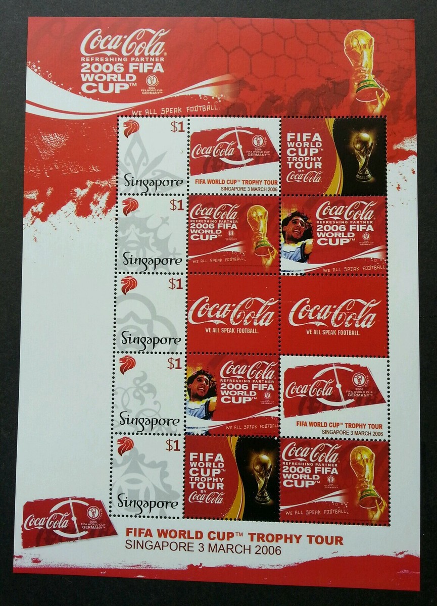 Singapore Coca Cola FIFA World Cup 2006 Football Soccer (sheetlet