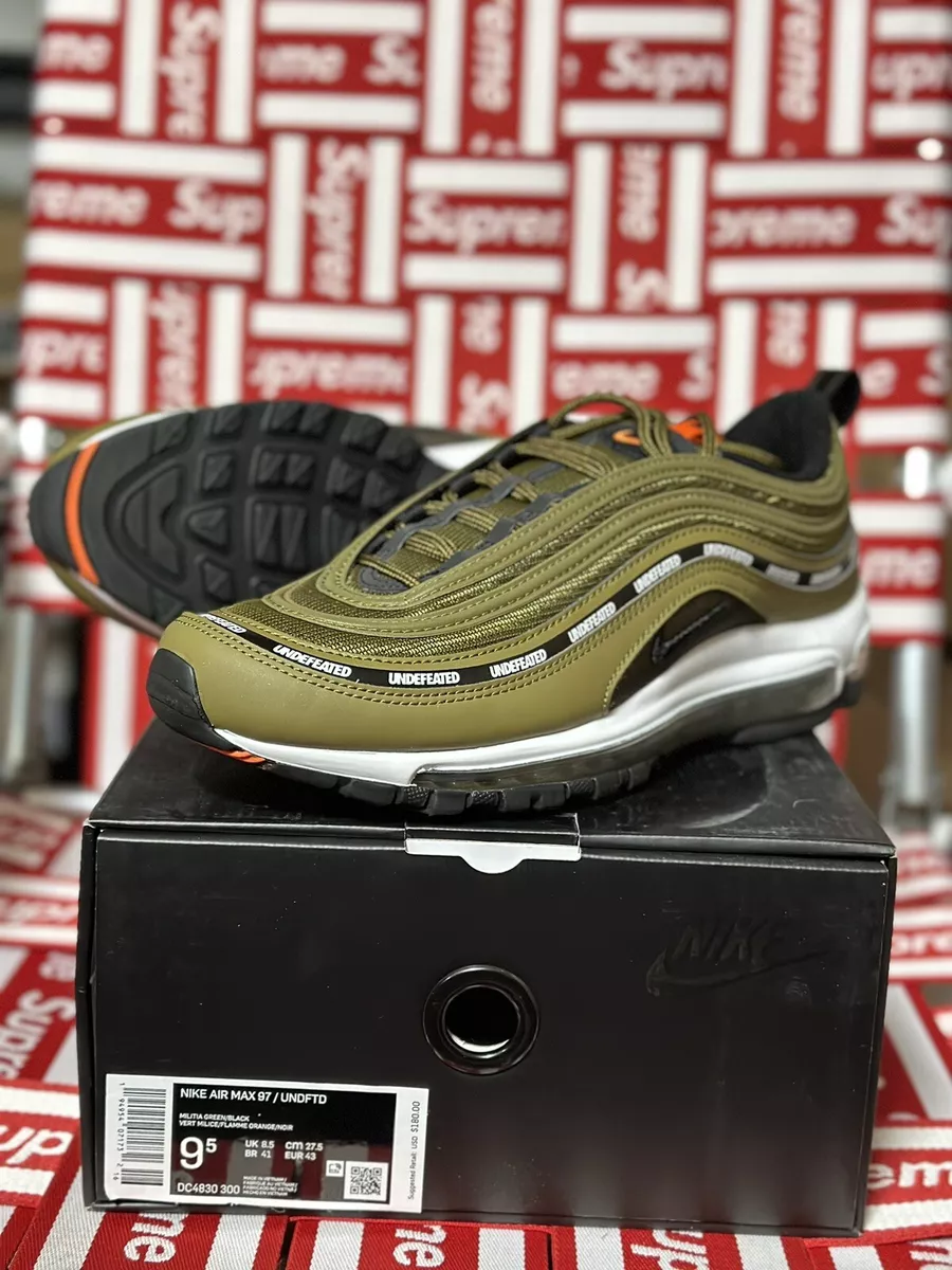 Ambicioso Conmoción Escéptico Size 9.5 - Nike Air Max 97 x Undefeated Militia Olive Green DS DC4830 300  194954071732 | eBay