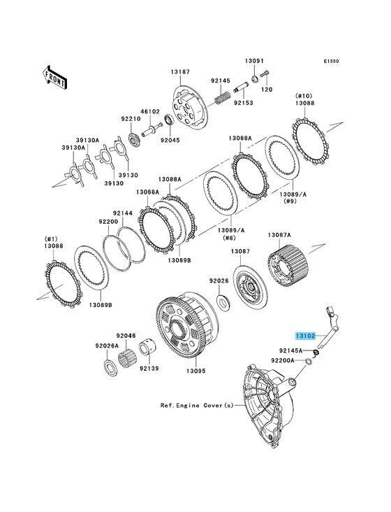 KAWASAKI NINJA ZX-10R ZX1000 06-10 Genuine Clutch Release Comp 13102-0018 OEM - Image 4 of 4