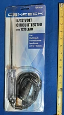 CenTech 43700  6/12 volt circut tester 12' cord NEW SEALED