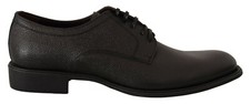 DOLCE & GABBANA Shoes Black Leather Lace Up Mens Formal Derby EU41 / US8 $800