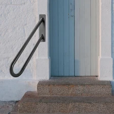 28" HANDRAILS FOR OUTDOOR STEPS WALL MOUNTED,STAIR RAILING U-SHAPED HANDRAIL