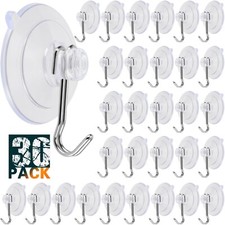 Suction Cup Hooks, Transparent PVC Removable Reusable, for Glass Windows, Mir...