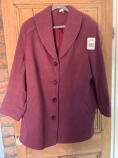 Witt @ Kaleidoscope Plus Size 28 Dusky Mauve Wool Cashmere Blend Coat Winter