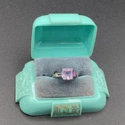Vtg Sterling Silver Amethyst Colored Missing Stone Ring Sz 7 Repair Scrap AS IS
