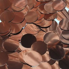 Round Sequin 30mm Rich Bronze Brown Metallic Paillettes. Made in USA