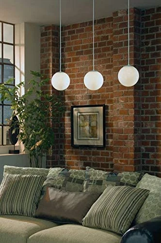 6024-15 Leo Globe Pendant Hanging Modern Fixture, One - Light, White - Picture 7 of 7