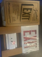 Die CastEmergency  LED Exit Sign White, Red 1 Faces  Model LE S W1RELN