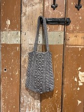 Borsa United Colors Of Benetton Miscela Lana Grigio Maglia Taglia Unica Made In Italy