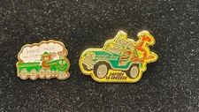 2 Rare Forest Hills Pins Vintage Hat/Lapel Pin Safari Jeep and Train