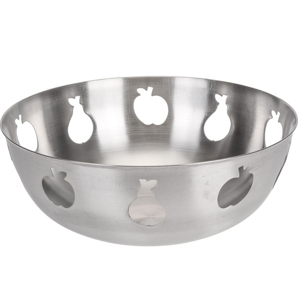 Dekoschale Edelstahl Ø30Cm FrüChtekorb Obstschale Designschale Deko Obstkorb-image