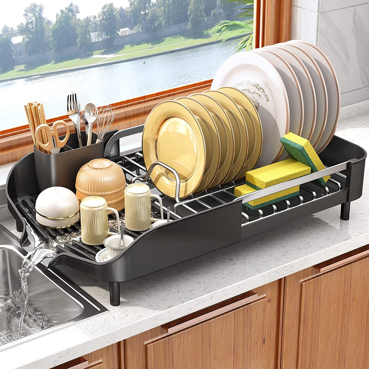 Over-The-Sink Dish Drying Rack