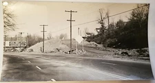 Vintage Found Original Photo 1950s New Route 495 Haverhill MA East Entrance Ramp
