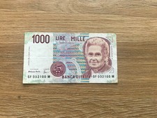 ITALY 1000 LIRE Banknote 1990