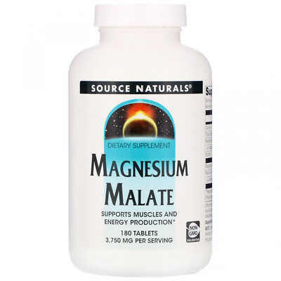 Source Naturals, Magnesium Malate, 3,750 Mg, 180 Tablets
