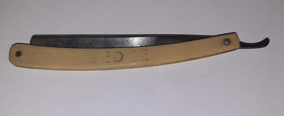 Vintage Wedge Straight Razor Salamander Works Foche Solingen Made In Germany