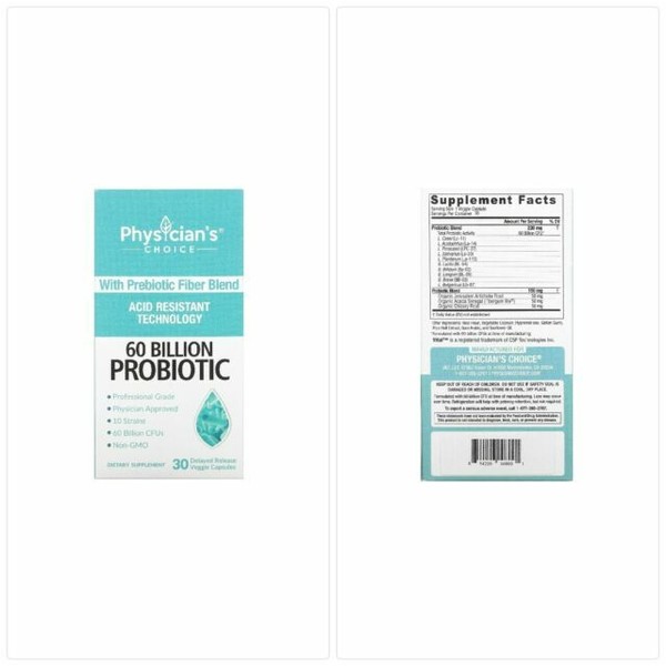 Physician's Choice Probiotics 60 Billion CFU 30 Veg Capsules 82256227