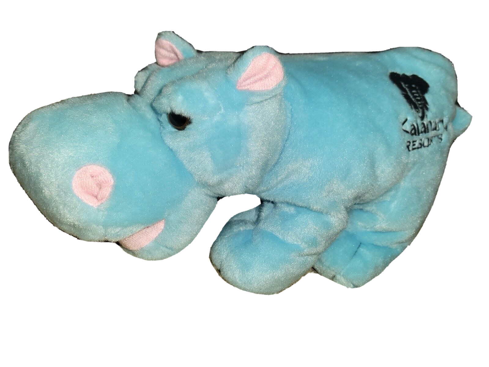KALAHARI RESORTS 2006 WISHPETS light blue HIPPO STUFFED ANIMAL PLUSH TOY