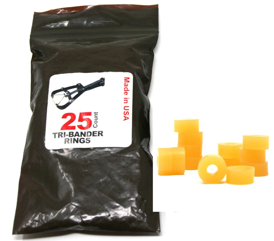 XL Bander XL Bull Tri Bander Rings Bands 25 Count Castrate Cattle Sheep Goat : S And J Tools