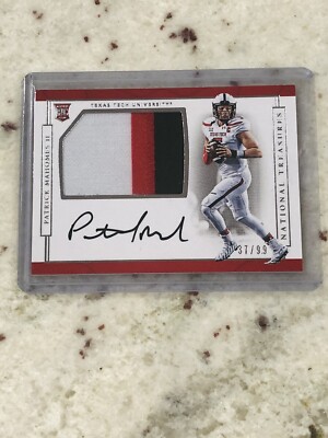 2017 National Treasures Patrick Mahomes II  #119 Auto Signature 3 Color Jersey!
