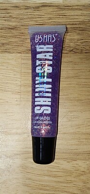 NEW - USHAS Shiny Star Glitter Gel Lip Gloss - Light Purple