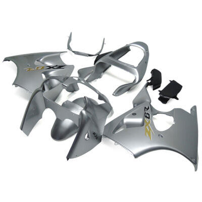 その他 SILVER Flat Silver Full Fairings Kit Fit For 2000 2001 2002 Ninja ZX-6R