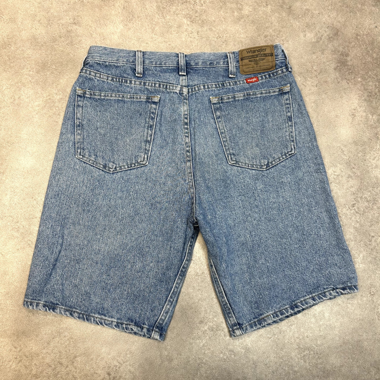 Wrangler Carpenter Shorts Mens Y2K Denim Workwear Vintage Pants, Blue, 34” image 2