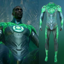Upgraded Green Lantern Cosplay Jumpsuit Superhero Stage Suit Costume Halloween