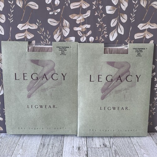 Legacy Legwear Pantyhose Size E Nude Plus Size Body Shaper 2 Pair Pack New - 第 1/3 張圖片