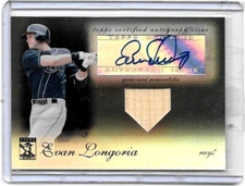 EVAN LONGORIA 2009 TOPPS TRIBUTE BLACK GAME USED BAT & CERTIFIED AUTOGRAPH#41/50