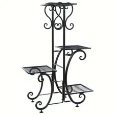 Plant Stand, Heavy Duty Iron Flower Pot Rack For Indoor And Outdoor Plants