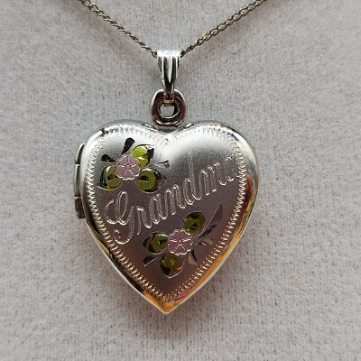 Necklace With Grandkids Names Grandma Locket Floating Locket