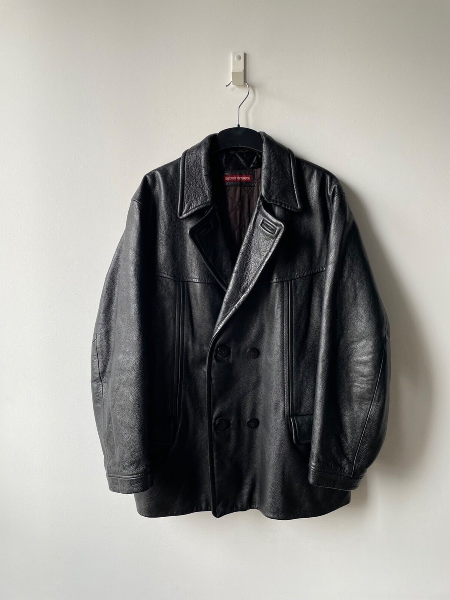 Emporio Armani Vintage 90s Archive Double Breasted Calf Emporio Armani Vintage 90s Archive Double Breasted Calf