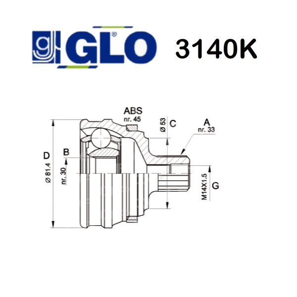 Kupplung Antriebswelle Seite Radnabe Audi 80 - 90 GLO FüR 895498099B-image