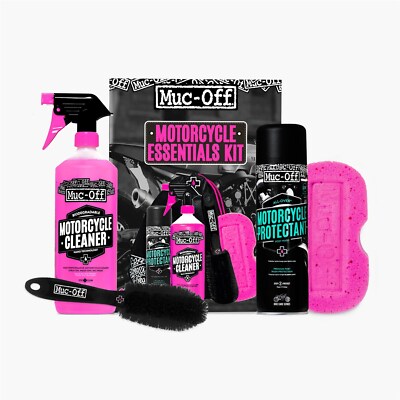 Muc-Off Motorrad Essentials Care Kit Pflegeset Reinigungsset 4-Teilig