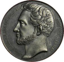 1864  "Stonewall" Jackson Medal By Armand Caque NGC UNC Details Mount Removed