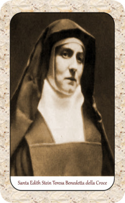 SANTINO HOLY CARD SANTA EDITH STEIN TERESA BENEDETTA DELLA CROCE cuttlefish color