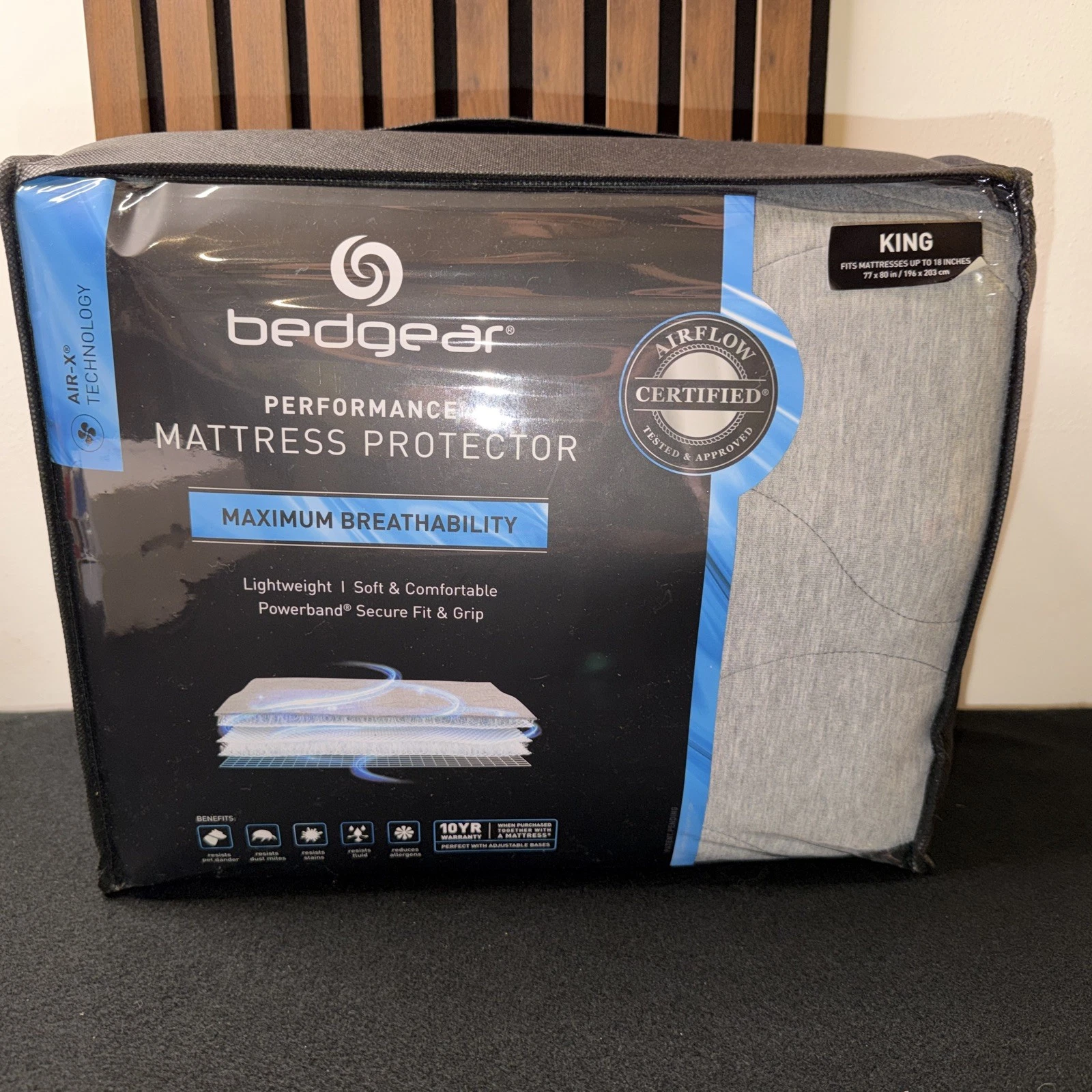 Bedgear KING Mattress Protector Waterproof Hypoallergenic, 10 Year Warranty