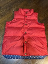 LL Bean Kids Down Field Vest Dark Red DownTek Puffer M 10-12 New