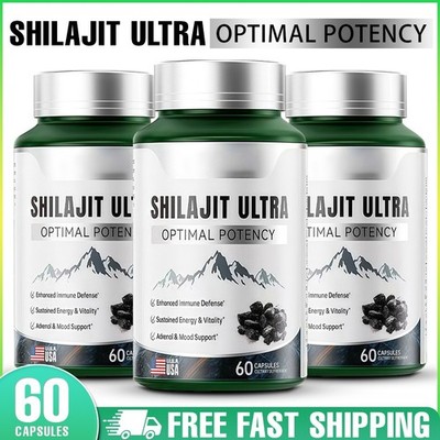 1-3PCS New 2028 EXP Mine Essential w/ 60Capsules Ultra Shilajit Potency Optimal